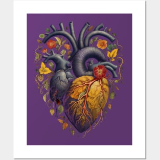 Intricate Anatomical Heart - Autumn Style Posters and Art